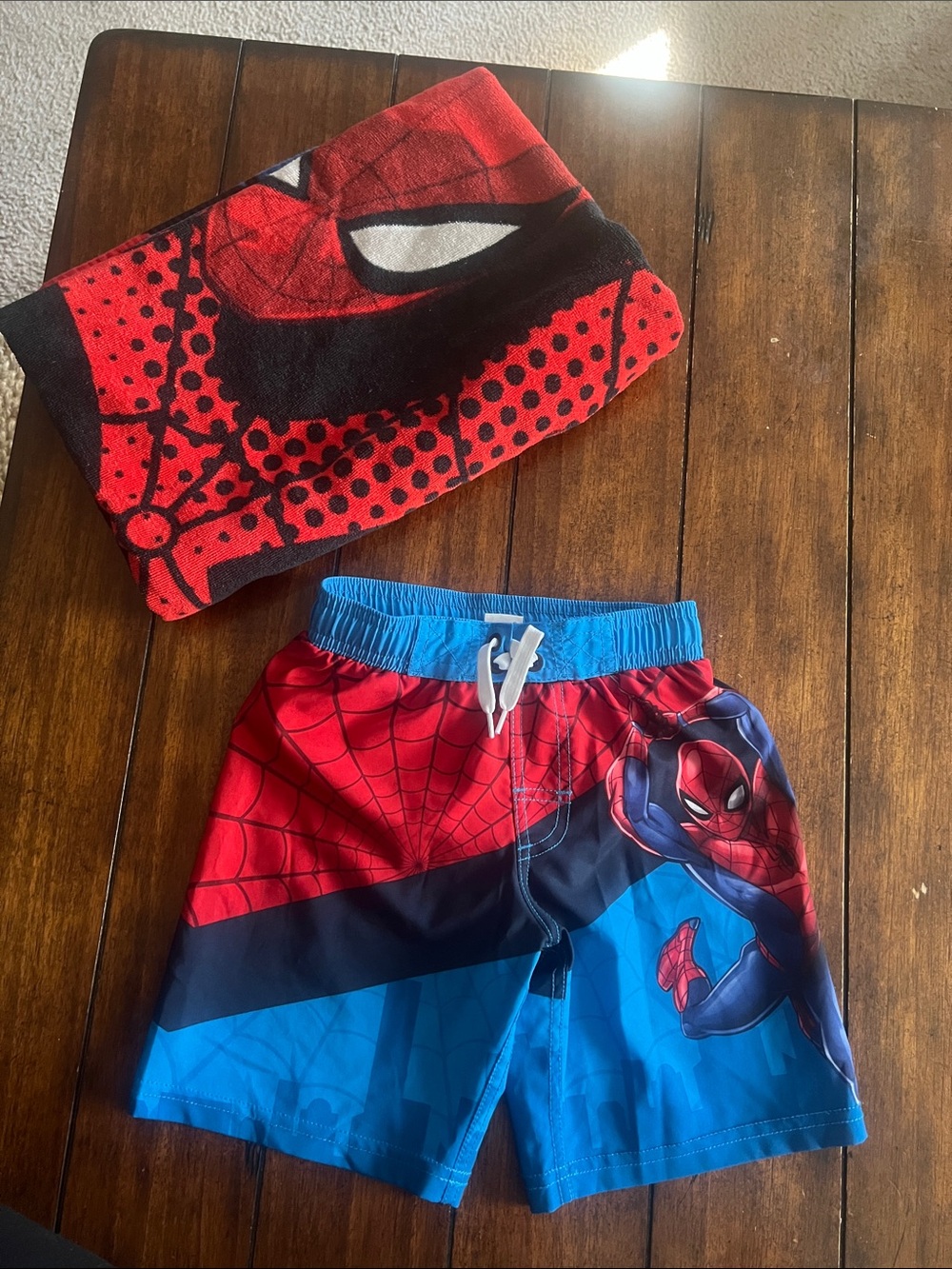 Marvel Spider-Man Red, Blue & Black Boys' Swim Set